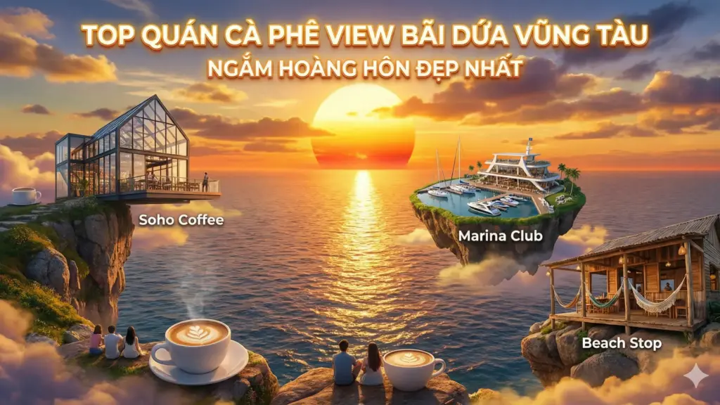 Cafe hoang hon bãi dứa vũng tàu